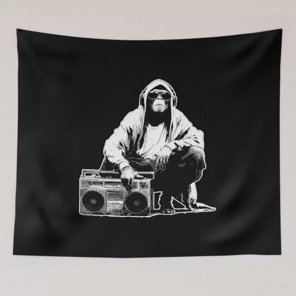 Item preview, Banksy Hip Hop Chimp designed and sold by hamishby.