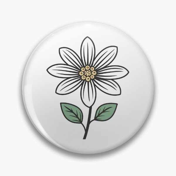 Item preview, Edelweiss Bloom – Minimalist Alpine Flower designed and sold by VividTrails.