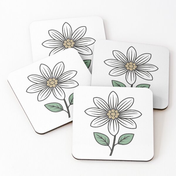 Item preview, Edelweiss Bloom – Minimalist Alpine Flower designed and sold by VividTrails.