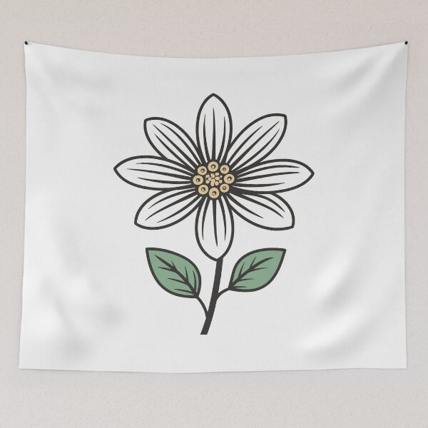 Item preview, Edelweiss Bloom – Minimalist Alpine Flower designed and sold by VividTrails.