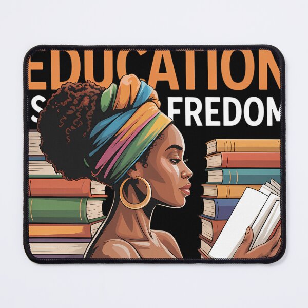 Item preview, Education is Freedom Black Afro Teachers Book Lovers designed and sold by WalshDrawnLaugh.