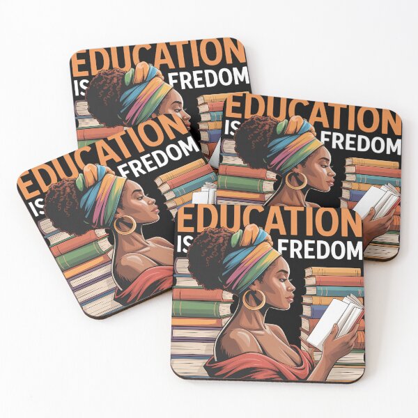 Item preview, Education is Freedom Black Afro Teachers Book Lovers designed and sold by WalshDrawnLaugh.