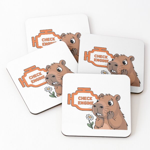 Item preview, Check Engine Capybara | Funny Car Warning Animal Design designed and sold by MonkiFlipp.