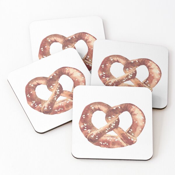 Item preview, Pretzel. Traditional German bretzzel Watercolor painted bretzel with salt. Germany Food sticker designed and sold by BartolArt.