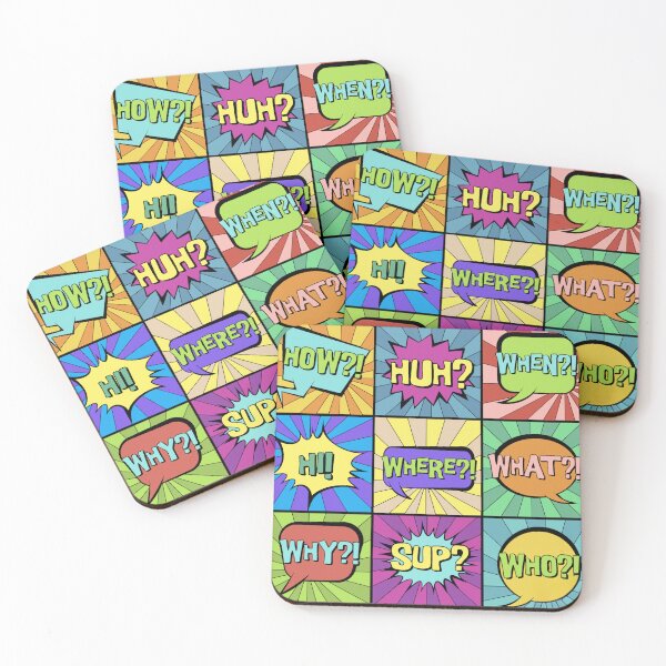Item preview, Colorful Comic Speech Bubble Pattern – Pop Art Question Design designed and sold by IMAGENACTION.