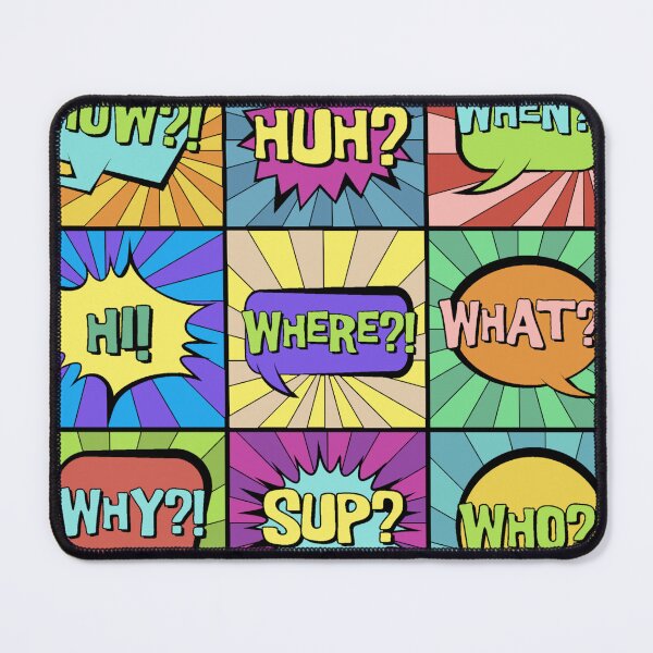 Item preview, Colorful Comic Speech Bubble Pattern – Pop Art Question Design designed and sold by IMAGENACTION.