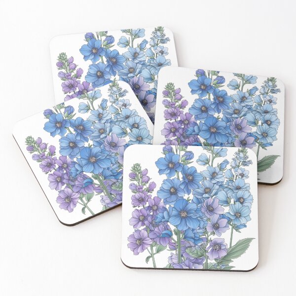 Item preview, Beautiful Larkspur Stem Flowers designed and sold by PaperieJennifer.