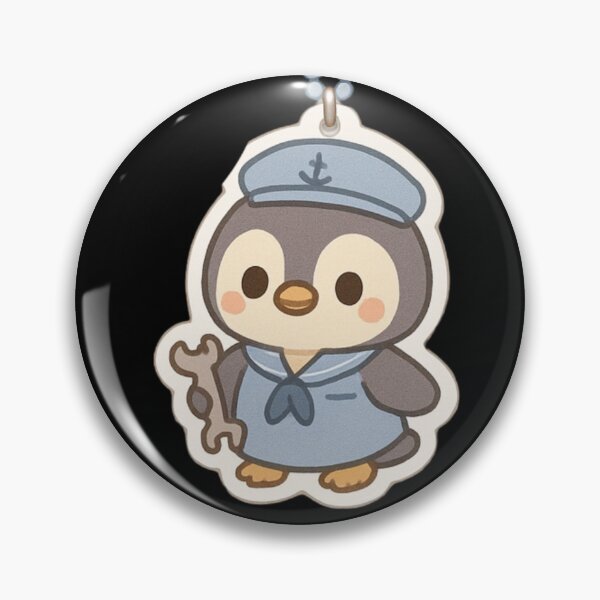 Item preview, Cute Penguin Sailor Kawaii keychain designed and sold by DamioPolArt.