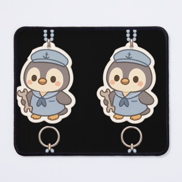 Item preview, Cute Penguin Sailor Kawaii keychain designed and sold by DamioPolArt.