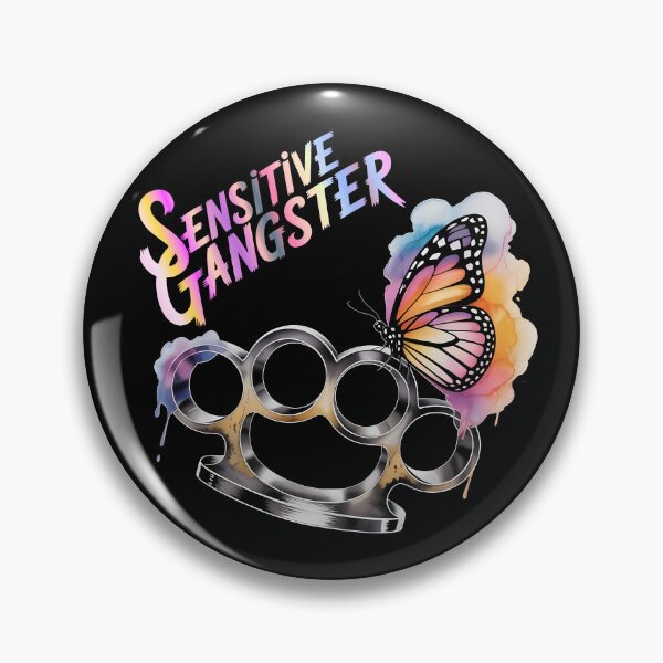 Item preview, Sensitive Gangster Butterfly And Brass Knuckles designed and sold by KateLeap.