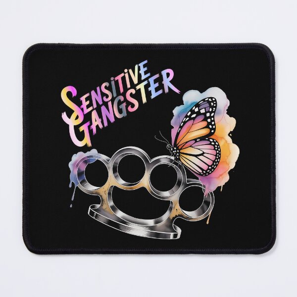 Item preview, Sensitive Gangster Butterfly And Brass Knuckles designed and sold by KateLeap.