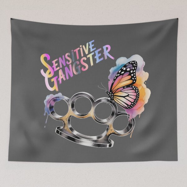 Item preview, Sensitive Gangster Butterfly And Brass Knuckles designed and sold by KateLeap.