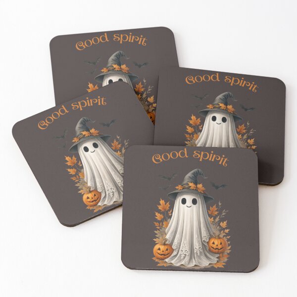 Item preview, Good, Halloween smiling ghost with pumpkin designed and sold by DżodżoJoy.