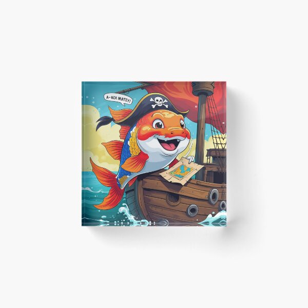 Item preview, A-KOI MATEY! Koi Fish Pirate Treasure Adventure designed and sold by FishFriends.