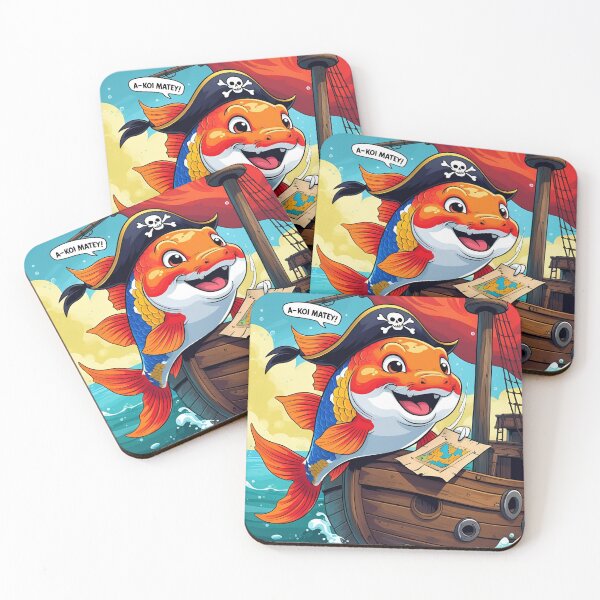 Item preview, A-KOI MATEY! Koi Fish Pirate Treasure Adventure designed and sold by FishFriends.