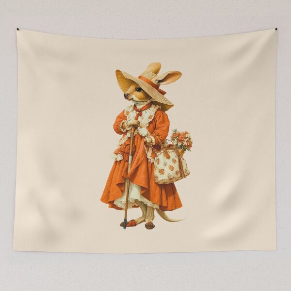 Item preview, "Lady Wallaby of the Wildflower Lane" designed and sold by MYTHIC PEEL STICKERS.
