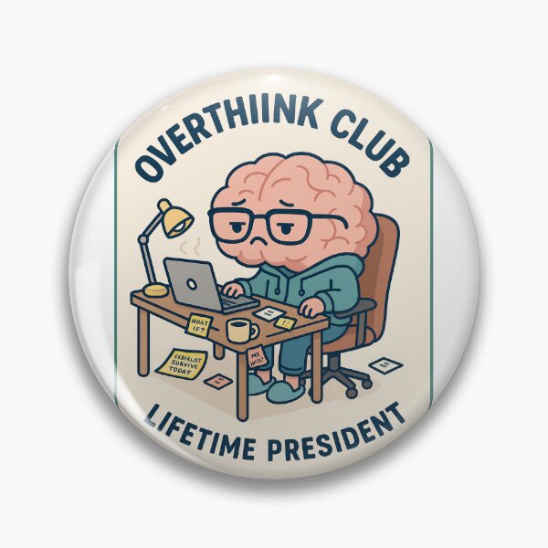 Aperçu de l'œuvre « Overthink Club – Président à vie du Comité sur l'anxiété » créée et vendue par GARAPROMOCIONES.