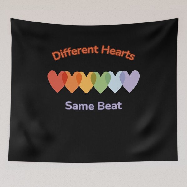 Item preview, Neurodiverse Hearts - One Beat for All T-shirt designed and sold by BatonAndInk.