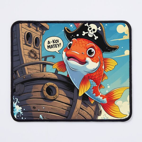 Item preview, "A-KOI MATEY" Koi Fish Pirate designed and sold by FishFriends.