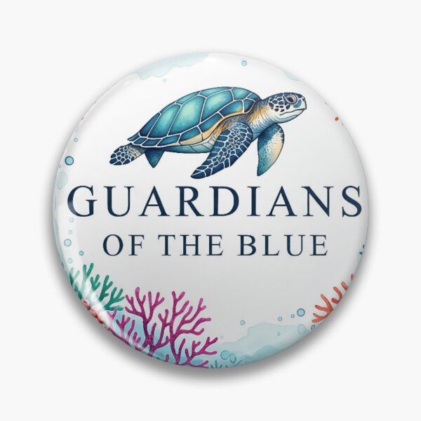 Item preview, Guardians of the Blue" Logotype: Protectors of Oceans and Coral Reefs in Vintage Style designed and sold by ART-POD-PL.