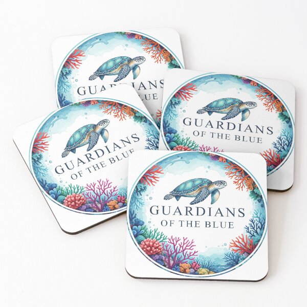 Item preview, Guardians of the Blue" Logotype: Protectors of Oceans and Coral Reefs in Vintage Style designed and sold by ART-POD-PL.