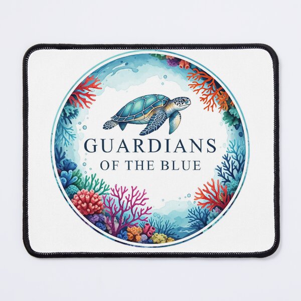 Item preview, Guardians of the Blue" Logotype: Protectors of Oceans and Coral Reefs in Vintage Style designed and sold by ART-POD-PL.