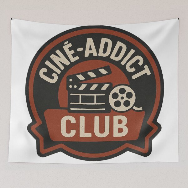 Item preview, Cine-Addict Club – Vintage Badge for Movie Lovers designed and sold by LoomisDreams.