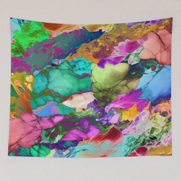 Item preview, colorful collage of curious textures 4 designed and sold by chambergambit.