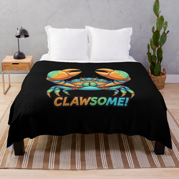 Item preview, Clawsome! - Awesome Colorful Crab Pun designed and sold by hamishby.