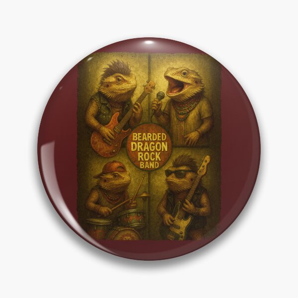 Item preview, Bearded Dragon Rock Band Funny Photobooth Selfie Guitar designed and sold by d247.