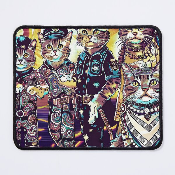 Item preview, Vibrant Anthropomorphic Cats in Festive Disco Setting designed and sold by AnimalAirtistry.