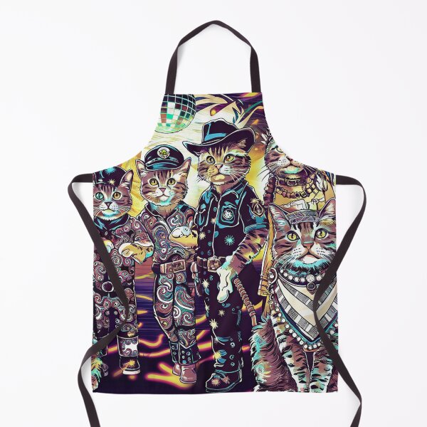 Item preview, Vibrant Anthropomorphic Cats in Festive Disco Setting designed and sold by AnimalAirtistry.