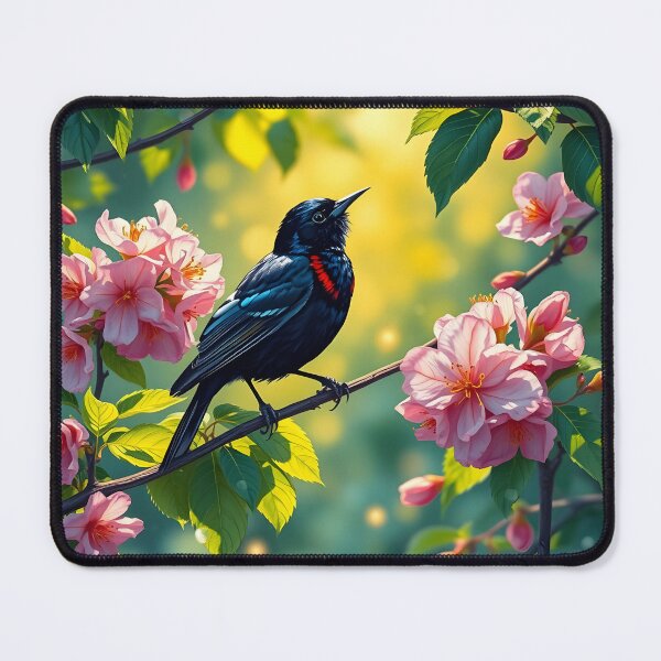 Item preview, Birdsong in flowering branches designed and sold by 2-Seraphira.