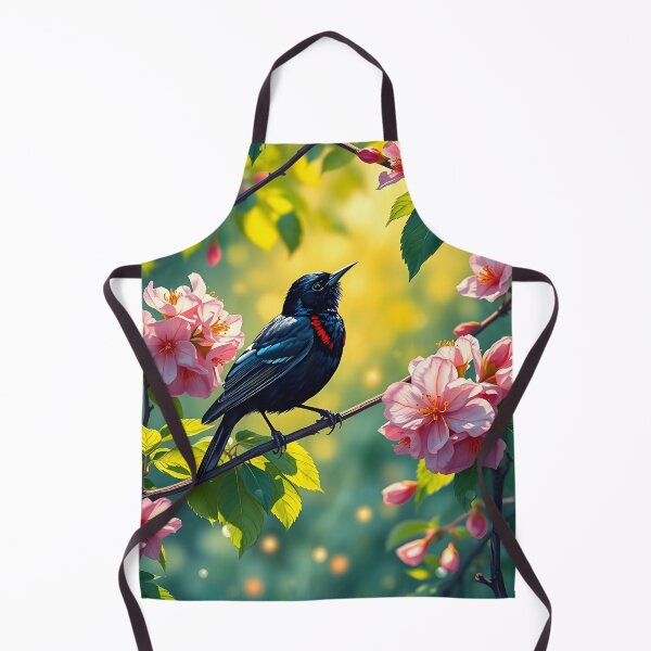 Item preview, Birdsong in flowering branches designed and sold by 2-Seraphira.