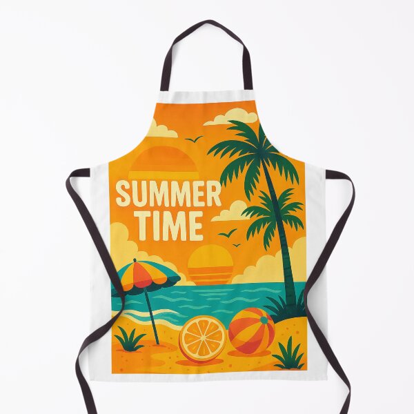 Item preview, Summer Time Retro Beach Vibes – Colourful Tropical Art designed and sold by Wear Sculpt.