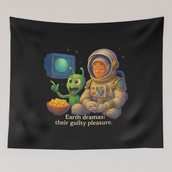 Item preview, Cosmic Movie Night: Watching Earth Dramas designed and sold by HEERMANArt.