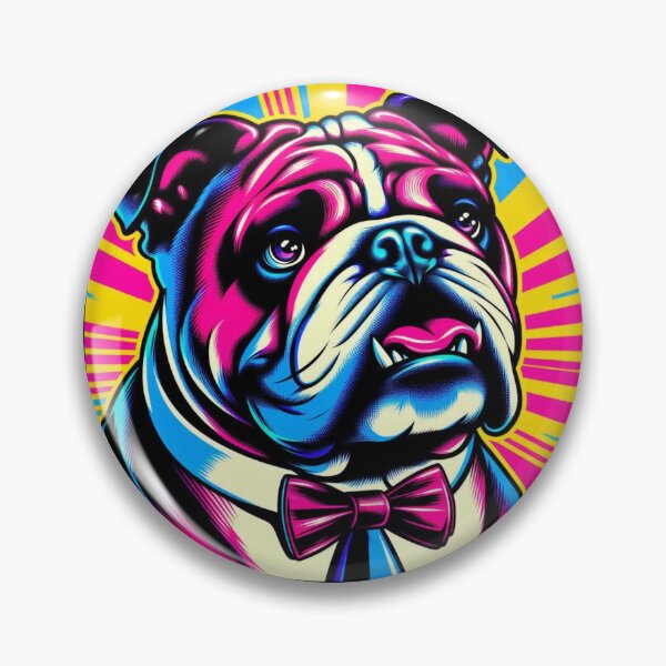 Item preview, Colorful cute buldog  designed and sold by Dogandesighn.