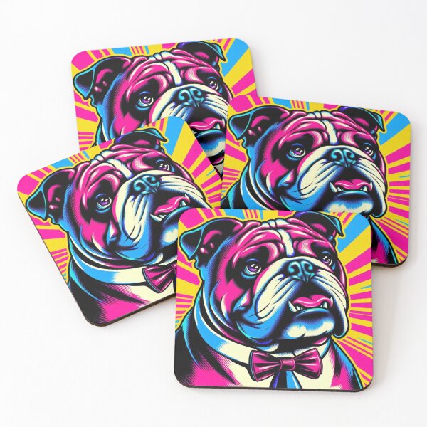 Item preview, Colorful cute buldog  designed and sold by Dogandesighn.