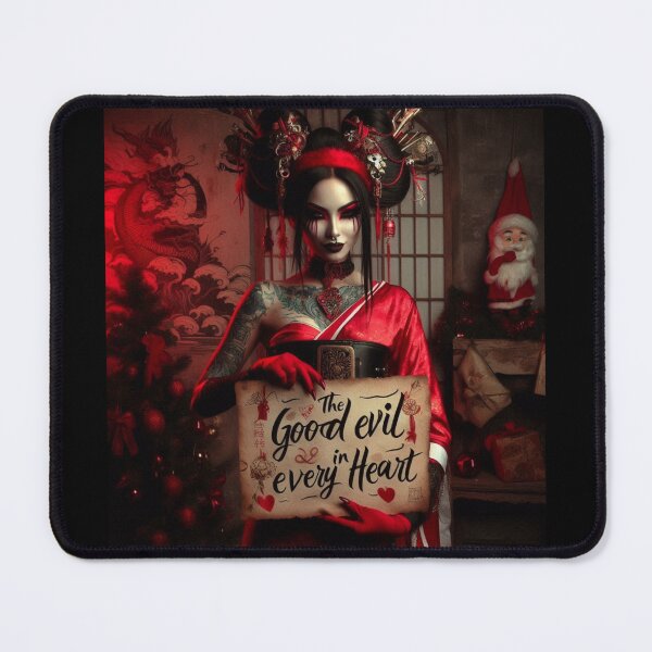 Item preview, Gothic Geisha Santa Scroll Dragon designed and sold by Voodoo Store Paranormal Collections.