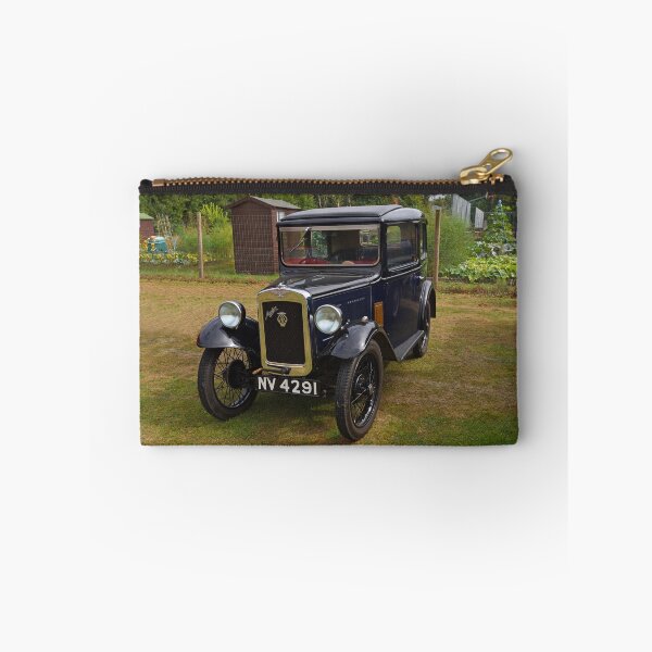 Item preview, Vintage  1934 Austin Seven motor car parked in front of allotments  designed and sold by Umdash919.