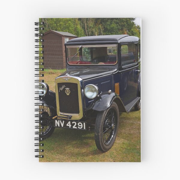 Item preview, Vintage  1934 Austin Seven motor car parked in front of allotments  designed and sold by Umdash919.