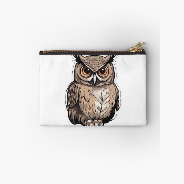 Item preview, Cartoon Great Horned Owl designed and sold by FamiliarPufferfish.