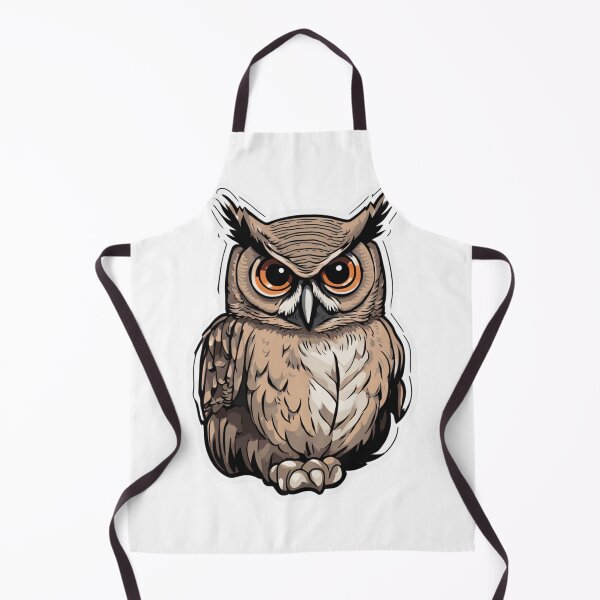 Item preview, Cartoon Great Horned Owl designed and sold by FamiliarPufferfish.