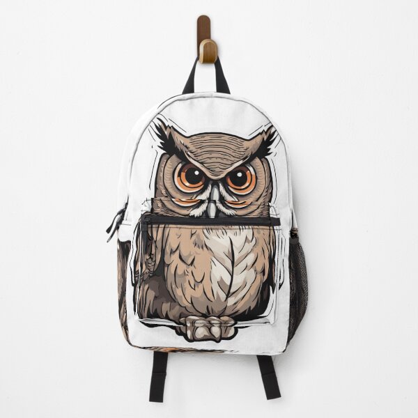 Item preview, Cartoon Great Horned Owl designed and sold by FamiliarPufferfish.