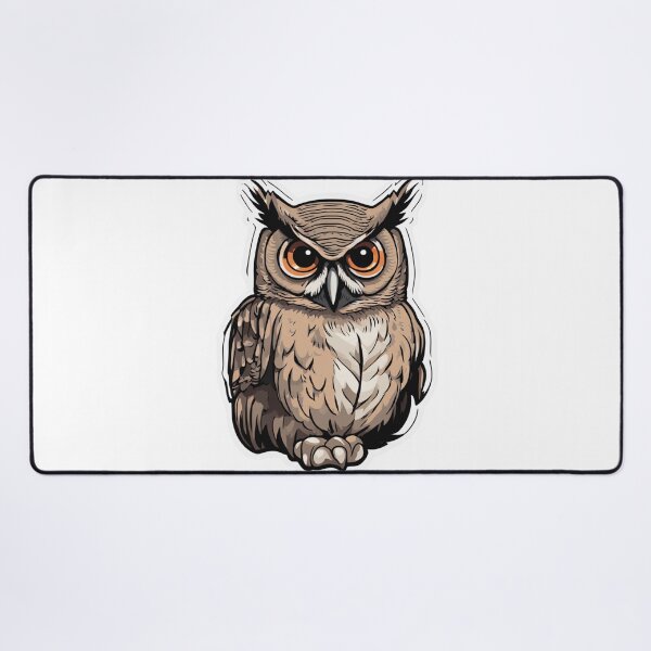 Item preview, Cartoon Great Horned Owl designed and sold by FamiliarPufferfish.