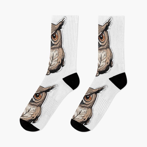 Item preview, Cartoon Great Horned Owl designed and sold by FamiliarPufferfish.
