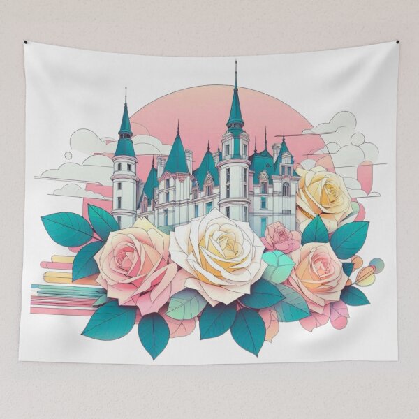 Item preview, French Castle - Modern Chateaucore Aesthetic Wall Art designed and sold by Sugar Wisdom .