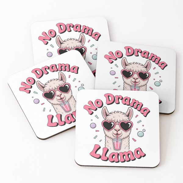 Item preview, No Drama Llama – Chill Llama with Heart Shades designed and sold by ArtByYunus.