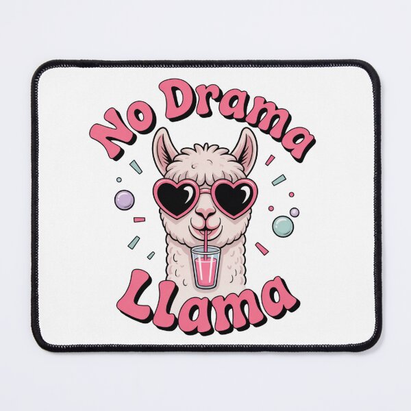 Item preview, No Drama Llama – Chill Llama with Heart Shades designed and sold by ArtByYunus.