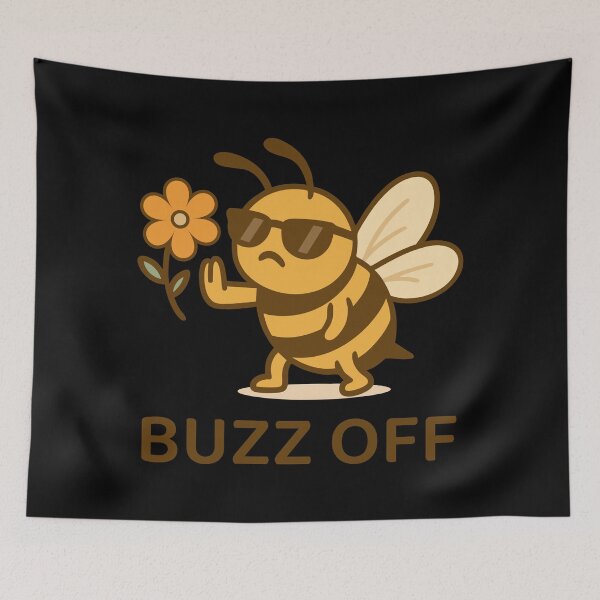 Item preview, Buzz Off – Funny Attitude Insect  designed and sold by LadyInEverGreen.